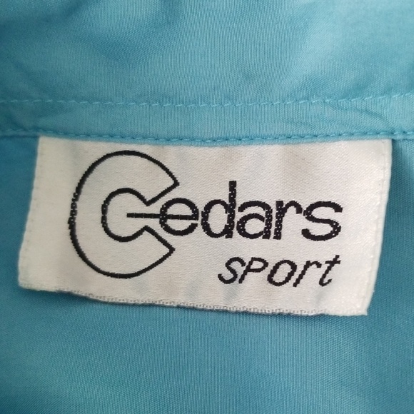Cedars Sport Silk Light Blue Short Sleeve Blouse - Picture 2 of 8